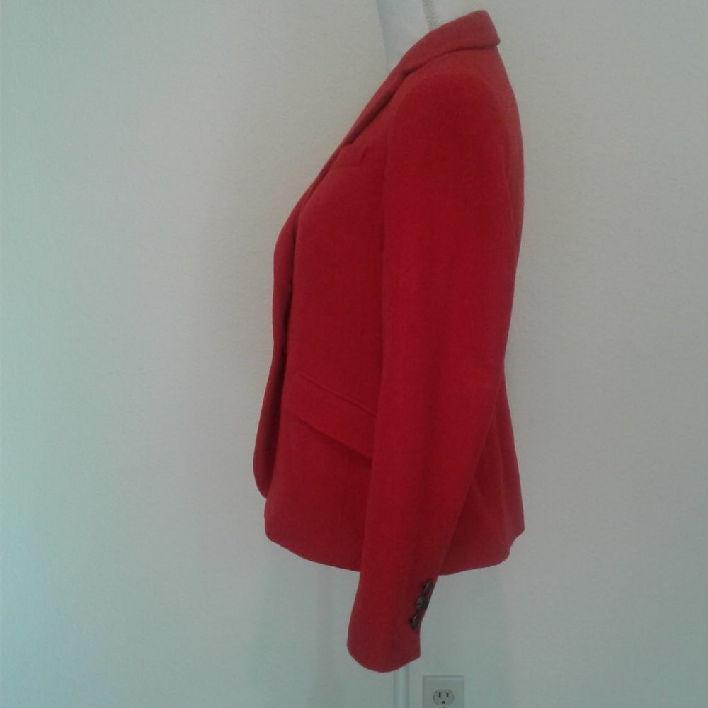 Talbots Red Two-Button Wool-Blend Jacket - image 4